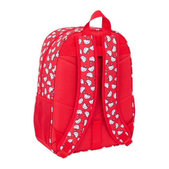 Mochila Escolar Adap. 42Cm HELLO KITTY Iconic Vermelha | Ref. 248.612516180