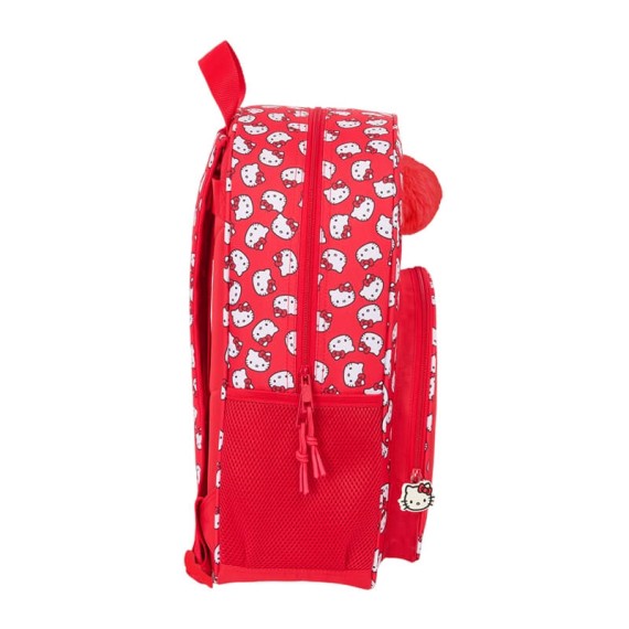 Mochila Escolar Adap. 42Cm HELLO KITTY Iconic Vermelha | Ref. 248.612516180
