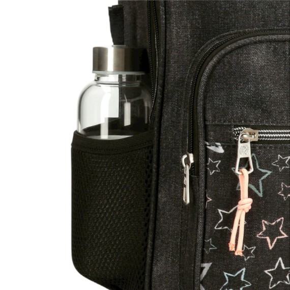 Mochila Escolar Compacta 2R PEPE JEANS Cintia Preta | Ref. 186.6012941 Mochila Escolar Compacta 2R PEPE JEANS Cintia Preta | Ref. 186.6012941