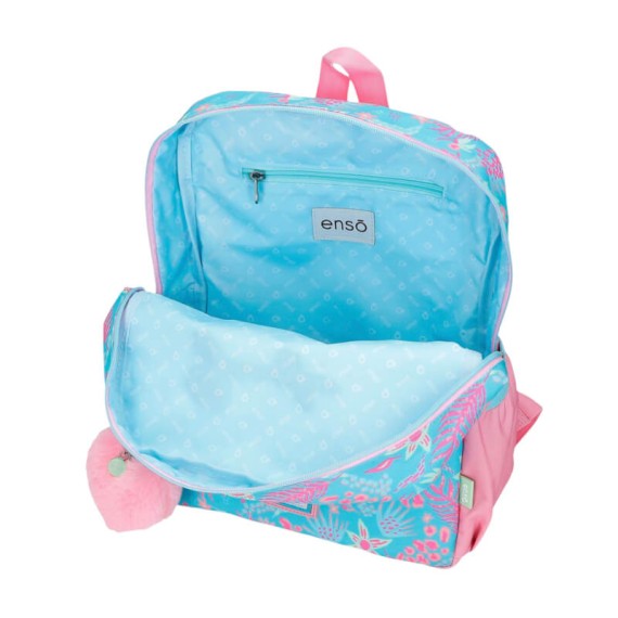 Mochila Pré-Escolar 33cm Adap ENSO Jungle Mood Azul | Ref. 186.98123D1