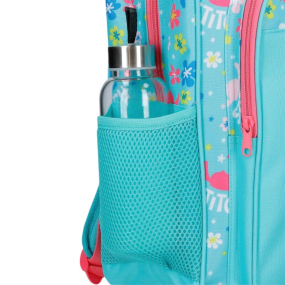 Mochila Pré-Escolar Adap. 25cm c/ Carro STITCH Aloha Azul | Ref. 186.49520T2 Mochila Pré-Escolar Adap. 25cm c/ Carro STITCH Aloha Azul | Ref. 186.49520T2