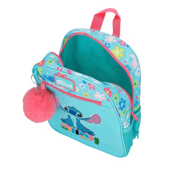 Mochila Pré-Escolar Adap. 28cm c/ Carro STITCH Aloha Azul | Ref. 186.49521T2 Mochila Pré-Escolar Adap. 28cm c/ Carro STITCH Aloha Azul | Ref. 186.49521T2