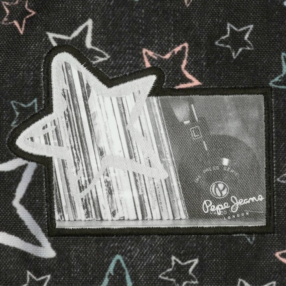 Mochila Saco c/ Bolso Frontal PEPE JEANS Cintia Preta | Ref. 186.6013841