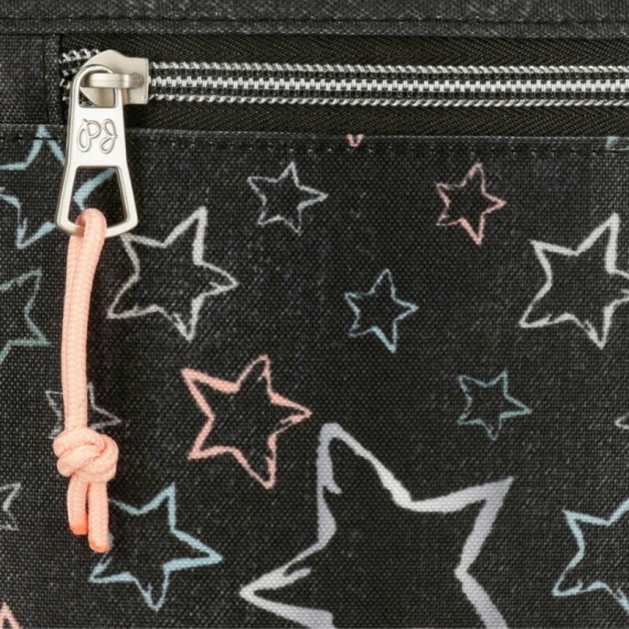 Mochila Saco c/ Bolso Frontal PEPE JEANS Cintia Preta | Ref. 186.6013841