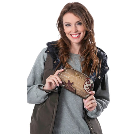 ANEKKE Bolsa / Carteira RFID Manifesto Castanha | Ref. 280.41719-709