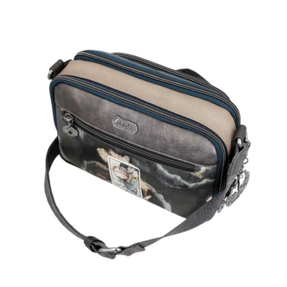 ANEKKE Bolsa de Tiracolo 2C c/ Bolso Frontal Manifesto Castanha | Ref. 280.41713-183