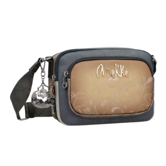 ANEKKE Bolsa de Tiracolo 2C c/ Bolso Frontal Manifesto Castanha | Ref. 280.41713-183