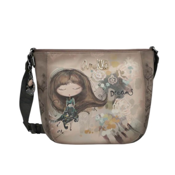 ANEKKE Bolsa de Tiracolo Oval Média Real Taupe | Ref. 280.41703-517