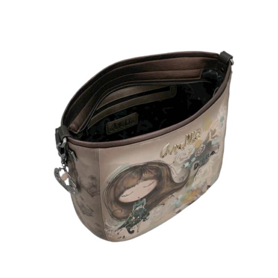 ANEKKE Bolsa de Tiracolo Oval Média Real Taupe | Ref. 280.41703-517