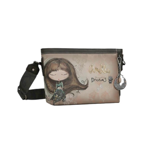 ANEKKE Bolsa de Tiracolo Retangular Real Taupe | Ref. 280.41703-493