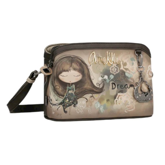 ANEKKE Bolsa de Tiracolo Tripla Pequena Real Taupe | Ref. 280.41703-258