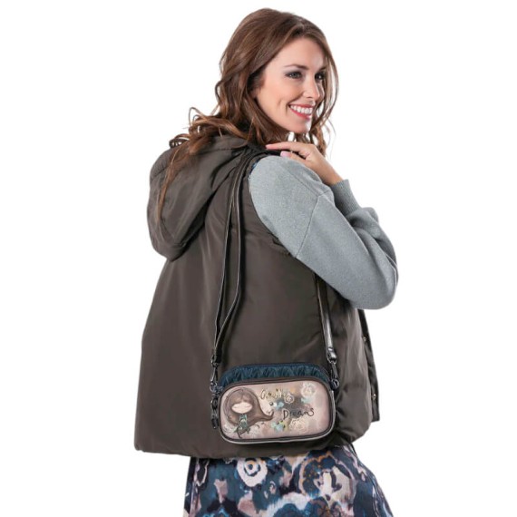 ANEKKE Bolsa Tiracolo 2C Pequena Real Taupe | Ref. 280.41703-445