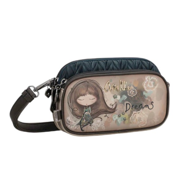 ANEKKE Bolsa Tiracolo 2C Pequena Real Taupe | Ref. 280.41703-445