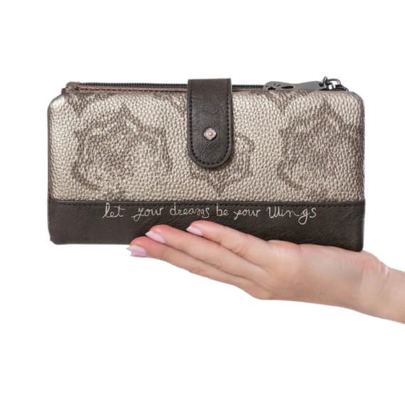 ANEKKE Carteira Grande Flexível RFID Real Taupe | Ref. 280.41709-906