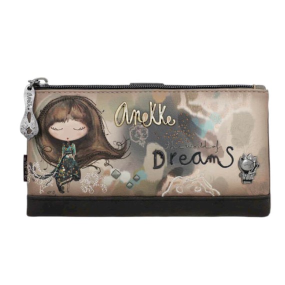 ANEKKE Carteira Grande Flexível RFID Real Taupe | Ref. 280.41709-906