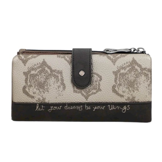 ANEKKE Carteira Grande Flexível RFID Real Taupe | Ref. 280.41709-906