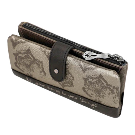 ANEKKE Carteira Grande Flexível RFID Real Taupe | Ref. 280.41709-906