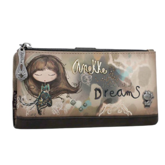 ANEKKE Carteira Grande Flexível RFID Real Taupe | Ref. 280.41709-906