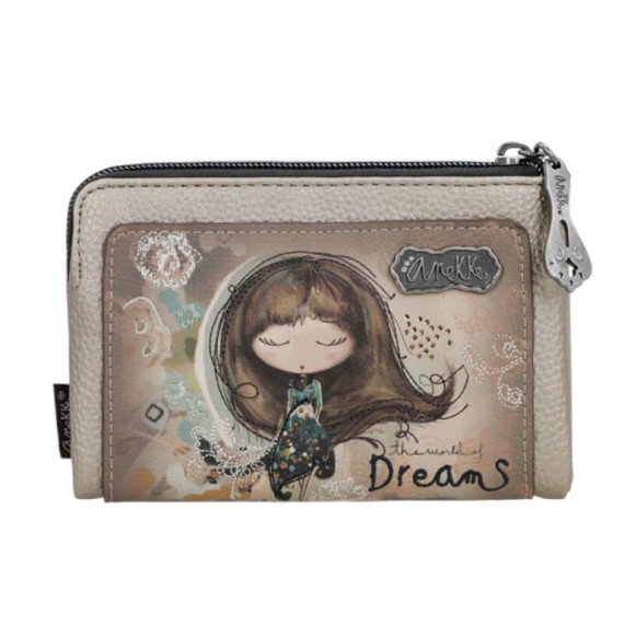 ANEKKE Carteira Média Flexível RFID Real Taupe | Ref. 280.41709-912