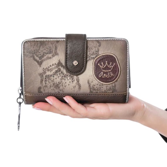 ANEKKE Carteira Média RFID Manifesto Castanha | Ref. 280.41719-909