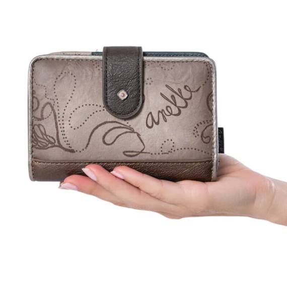 ANEKKE Carteira Média RFID Real Taupe | Ref. 280.41709-902