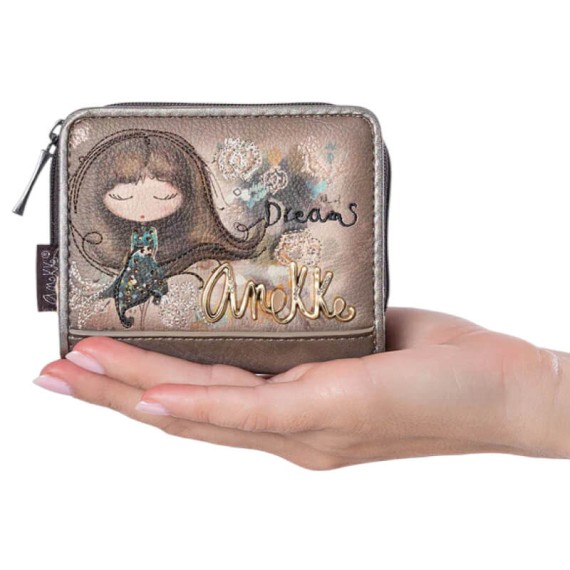 ANEKKE Carteira Pequena RFID Real Taupe | Ref. 280.41709-903