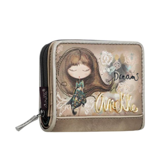 ANEKKE Carteira Pequena RFID Real Taupe | Ref. 280.41709-903