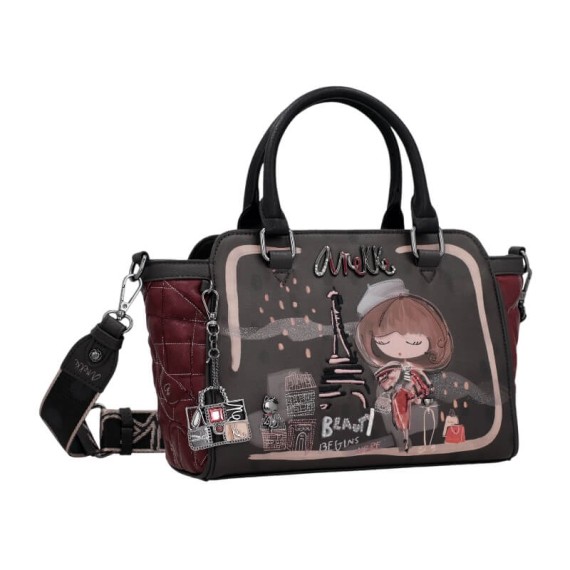 ANEKKE Mala de Mão Alças Curtas Mademoiselle Preta | Ref. 280.41801-032