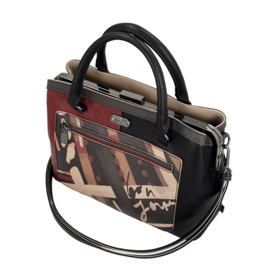 ANEKKE Mala de Mão Alças Curtas Mademoiselle Preta | Ref. 280.41801-061 ANEKKE Mala de Mão Alças Curtas Mademoiselle Preta | Ref. 280.41801-061