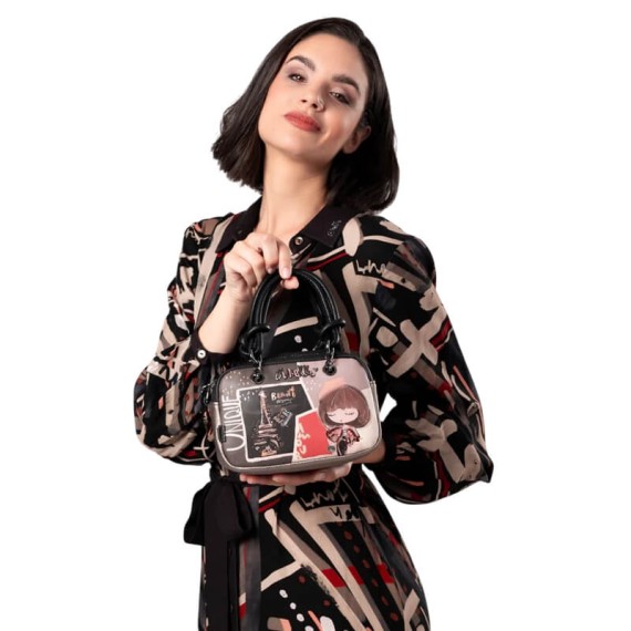 ANEKKE Mala de Mão Alças Curtas Mademoiselle Preta | Ref. 280.41801-399