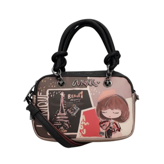 ANEKKE Mala de Mão Alças Curtas Mademoiselle Preta | Ref. 280.41801-399