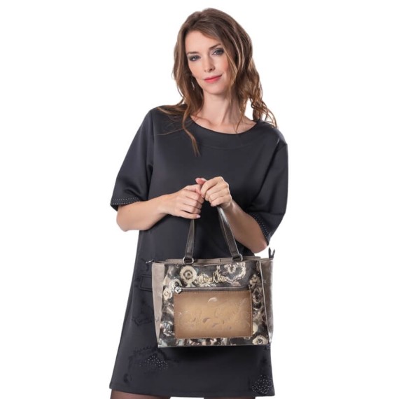 ANEKKE Mala de Mão Alças Curtas Manifesto Taupe | Ref. 280.41711-224