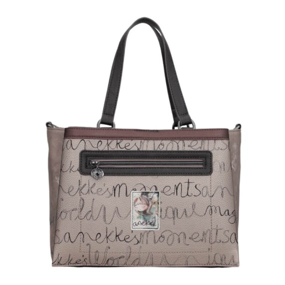 ANEKKE Mala de Mão Alças Curtas Manifesto Taupe | Ref. 280.41711-224