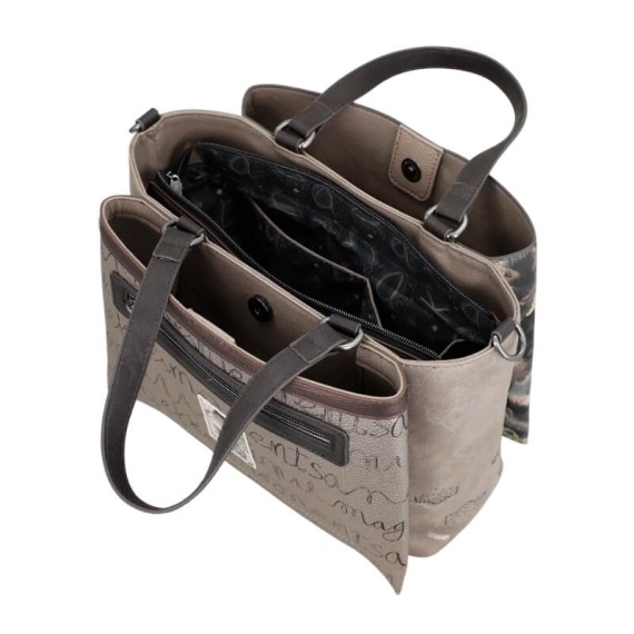 ANEKKE Mala de Mão Alças Curtas Manifesto Taupe | Ref. 280.41711-224