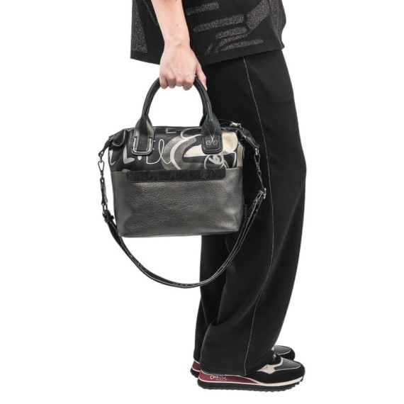 ANEKKE Mala de Mão Pequena c/ Alças Nature Koko Prateada | Ref. 41861-403ANEKKE Mala de Mão Pequena c/ Alças Nature Koko Prateada | Ref. 41861-403