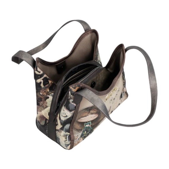 ANEKKE Mala de Ombro c/ Duas Alças Real Taupe | Ref. 41702-203