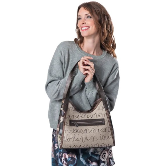 ANEKKE Mala de Ombro c/ Duas Alças Real Taupe | Ref. 41702-203