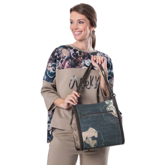 ANEKKE Mala de Ombro c/ Duas Alças Real Taupe | Ref.  280.41702-204