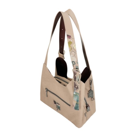 ANEKKE Mala de Ombro Evolution Bege | Ref. 280.41772-203 ANEKKE Mala de Ombro Evolution Bege | Ref. 280.41772-203