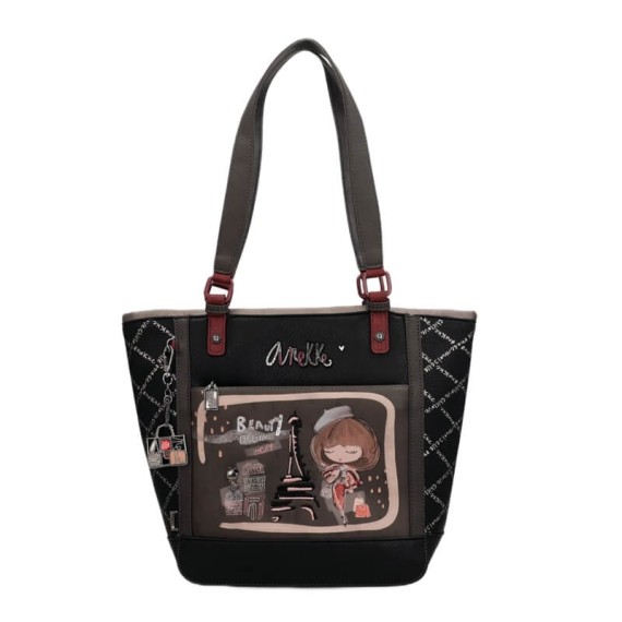ANEKKE Mala de Ombro Grande Mademoiselle Preta | Ref. 280.41802-134
