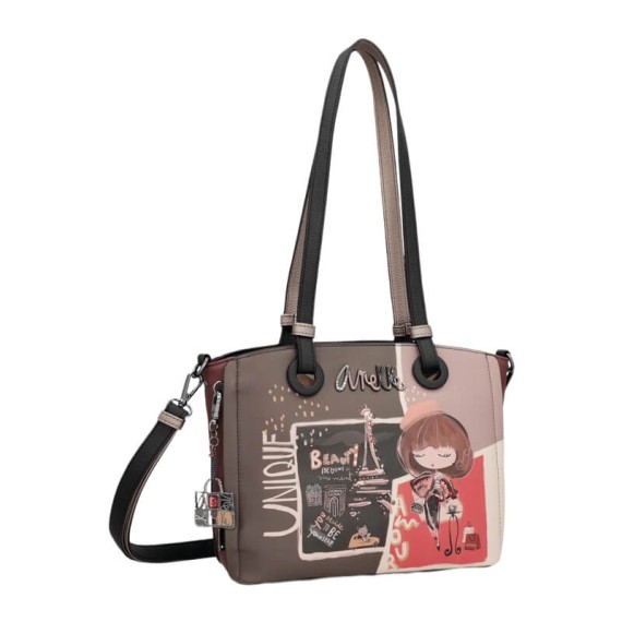 ANEKKE Mala de Ombro Grande Mademoiselle Preta | Ref. 280.41802-372