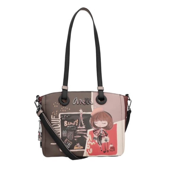 ANEKKE Mala de Ombro Grande Mademoiselle Preta | Ref. 280.41802-372