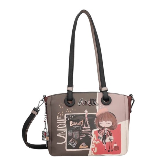 ANEKKE Mala de Ombro Grande Mademoiselle Preta | Ref. 280.41802-372