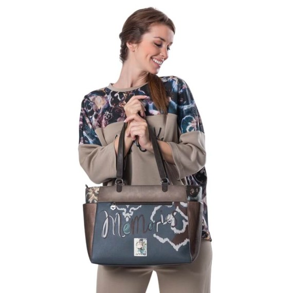 ANEKKE Mala de Ombro Grande Manifesto Taupe | Ref. 280.41712-216