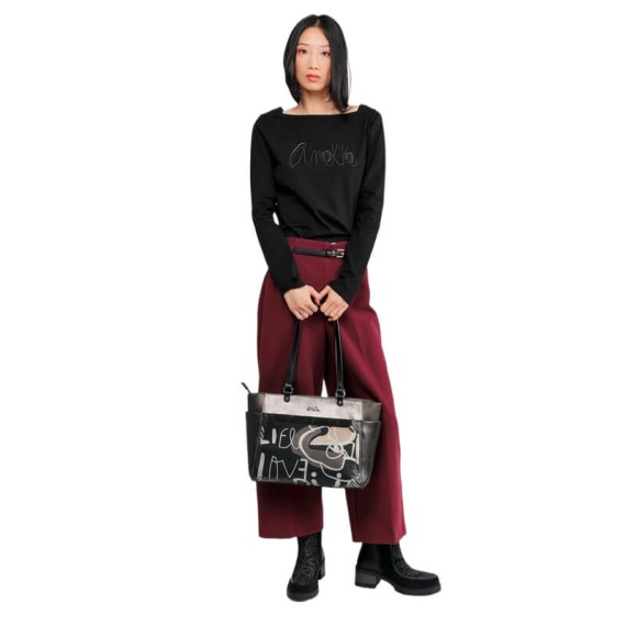 ANEKKE Mala de Ombro Grande Nature Koko Preta | Ref. 280.41862-216