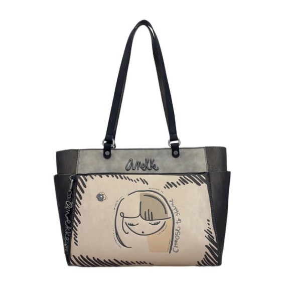 ANEKKE Mala de Ombro Grande Nature Koko Preta | Ref. 280.41862-216