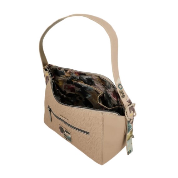 ANEKKE Mala de Ombro Oval Evolution Bege | Ref. 280.41772-381 ANEKKE Mala de Ombro Oval Evolution Bege | Ref. 280.41772-381