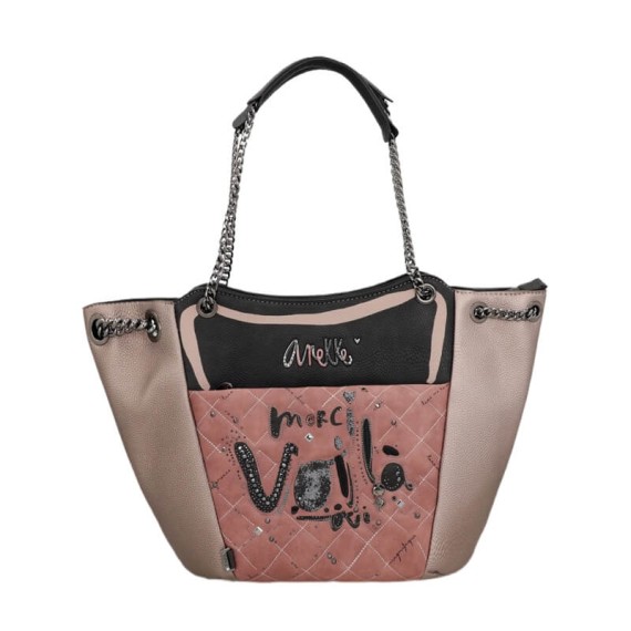 ANEKKE Mala de Ombro Tote Grande Parisian Rosa | Ref. 280.41812-370