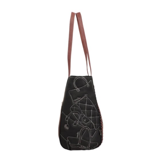 ANEKKE Mala de Ombro Tote Mademoiselle Preta | Ref. 280.41802-371