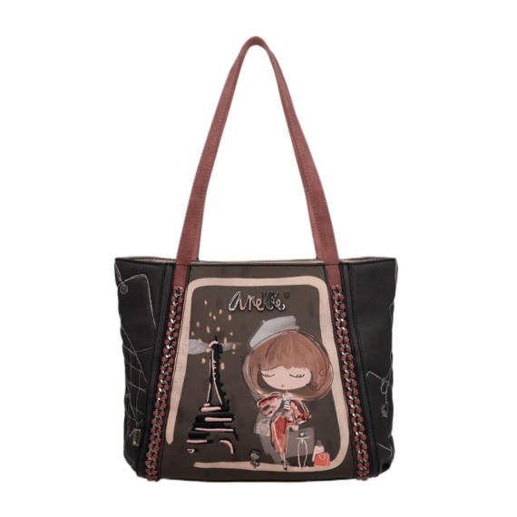 ANEKKE Mala de Ombro Tote Mademoiselle Preta | Ref. 280.41802-371